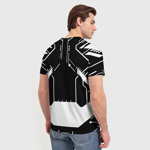 Мужская футболка Monster energy geometry / 3D-принт – фото 4