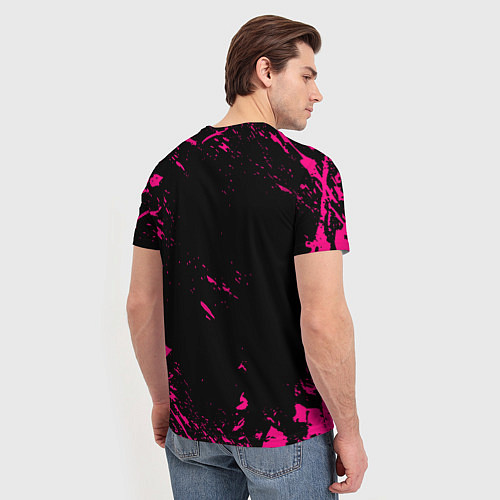 Мужская футболка Monster energy неоновые краски лого / 3D-принт – фото 4