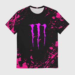 Футболка мужская Monster energy неоновые краски лого, цвет: 3D-принт