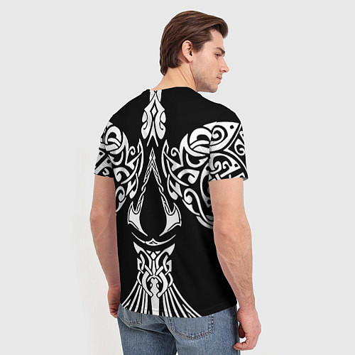 Мужская футболка Силуэт ворона - Aссасинс Крид / 3D-принт – фото 4