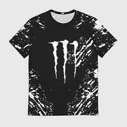 Футболка мужская Monster energy white splash, цвет: 3D-принт