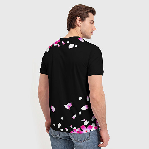 Мужская футболка Monster energy sakura / 3D-принт – фото 4