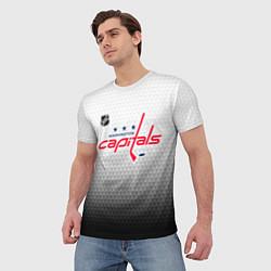 Футболка мужская Вашингтон Кэпиталз - градиент, цвет: 3D-принт — фото 2