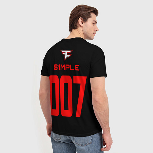 Мужская футболка FaZe Clan - S1mple 007 / 3D-принт – фото 4