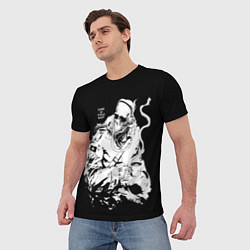 Футболка мужская Скелет с кружкой, цвет: 3D-принт — фото 2