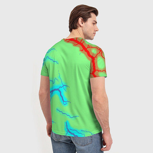 Мужская футболка Monster energy storm electrix / 3D-принт – фото 4