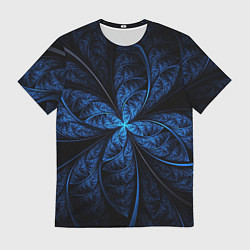 Мужская футболка Синий цветок