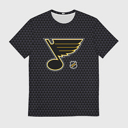 Футболка мужская Сент Луис Блюз - черные треугольники, цвет: 3D-принт