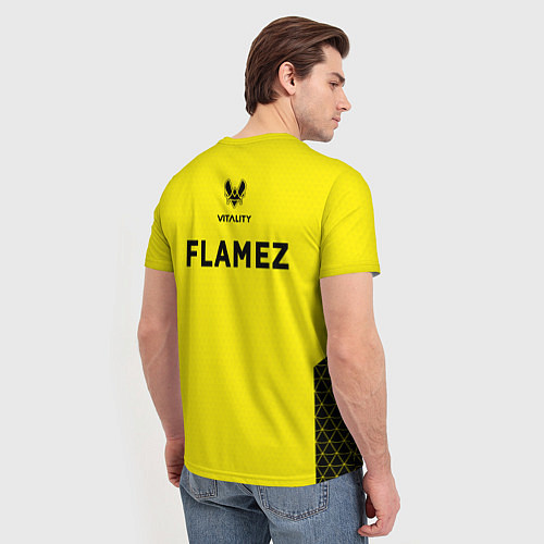 Мужская футболка Flamez - Vitality CS2 / 3D-принт – фото 4