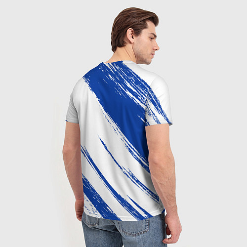 Мужская футболка Клипперс - синяя краска / 3D-принт – фото 4