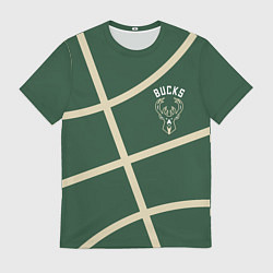 Мужская футболка Милуоки Бакс - баскетбольные линии