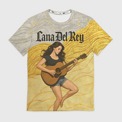 Футболка мужская Lana Del Rey с гитарой, цвет: 3D-принт