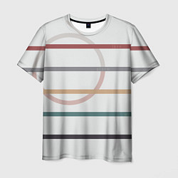 Футболка мужская Stripes and circle, цвет: 3D-принт