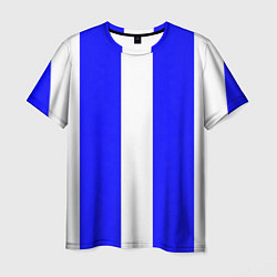 Футболка мужская Color white blue line, цвет: 3D-принт