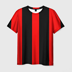 Футболка мужская Color black red lines, цвет: 3D-принт