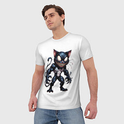 Футболка мужская Гибрид Венома и Чеширского кота, цвет: 3D-принт — фото 2