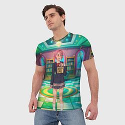 Футболка мужская Дандадан Сиратори Айра хочет обнимашек, цвет: 3D-принт — фото 2