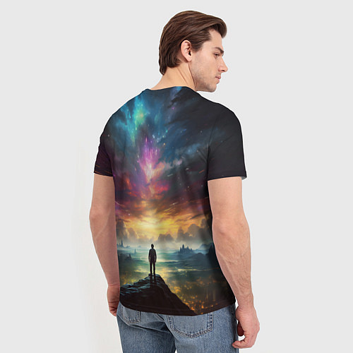 Мужская футболка Shocking the cosmos / 3D-принт – фото 4