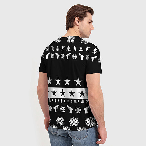 Мужская футболка Doom x csgo winter / 3D-принт – фото 4