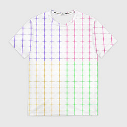 Мужская футболка Color white multicolored stripes