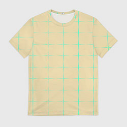Футболка мужская Color beige green crosses, цвет: 3D-принт
