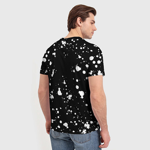 Мужская футболка Doom белые краски текстура / 3D-принт – фото 4