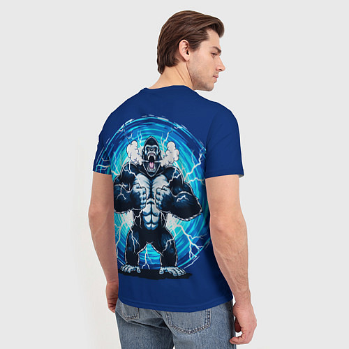 Мужская футболка Горилла показывает свою силу / 3D-принт – фото 4