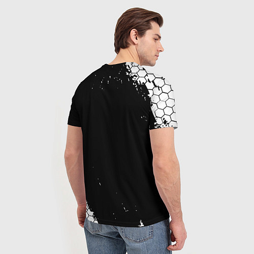 Мужская футболка Doom соты краски / 3D-принт – фото 4