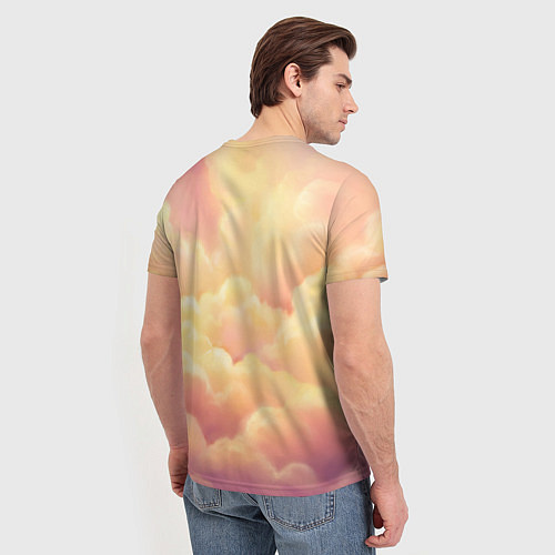 Мужская футболка Девочка обнимает лисичку / 3D-принт – фото 4