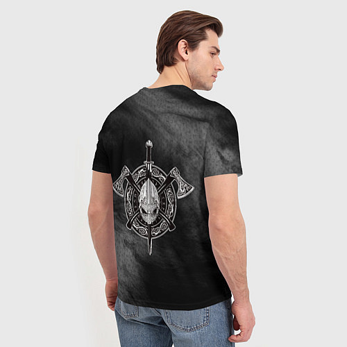 Мужская футболка Викинг с топором с мистическими спутниками / 3D-принт – фото 4