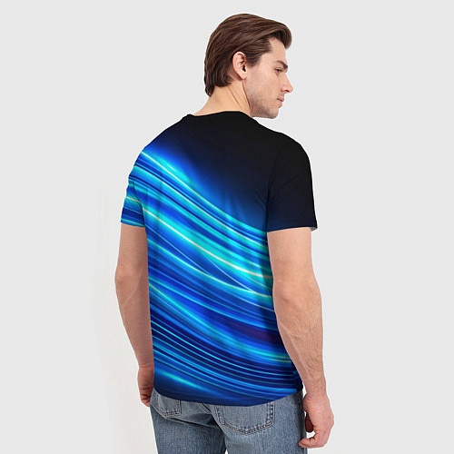 Мужская футболка Лиса в косухе и гитарой - рок звезда / 3D-принт – фото 4