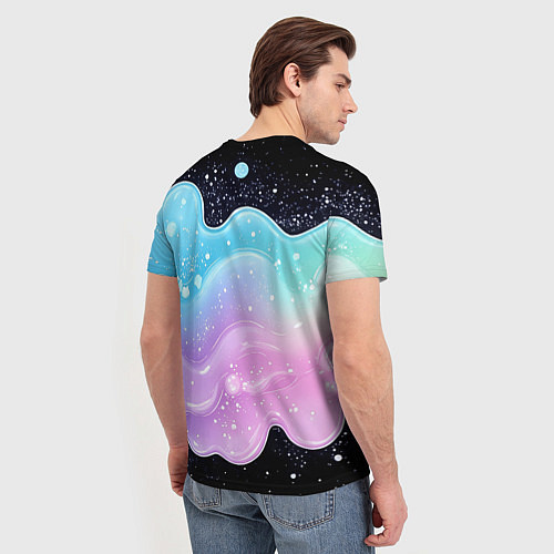 Мужская футболка Менеджер капибара в кружке в стикерах / 3D-принт – фото 4