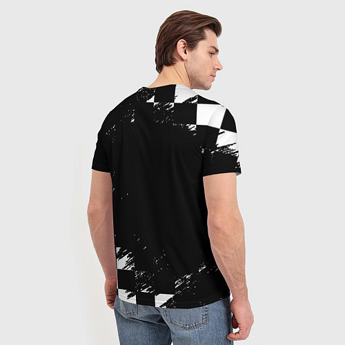 Мужская футболка Inter клетка краски / 3D-принт – фото 4