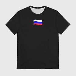 Мужская футболка Россия с флагом и гербом
