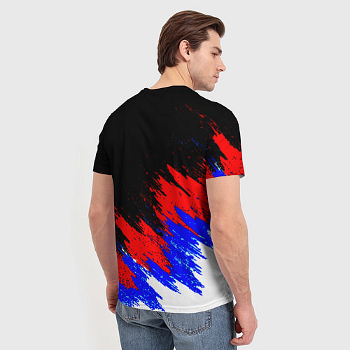 Мужская футболка Арсенал краски триколор / 3D-принт – фото 4