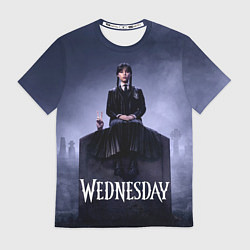 Футболка мужская Уэнсдей и вещь на могиле Wednesday, цвет: 3D-принт