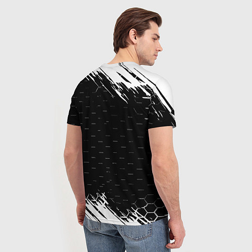 Мужская футболка Napoli краски соты текстура / 3D-принт – фото 4
