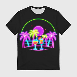 Мужская футболка Neon tropical