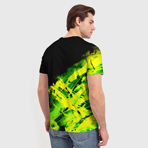 Мужская футболка Арсенал кислотные краски / 3D-принт – фото 4
