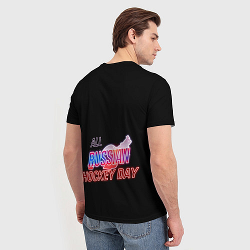 Мужская футболка Всероссийский день хоккея / 3D-принт – фото 4