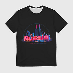 Мужская футболка Neon skyline rus