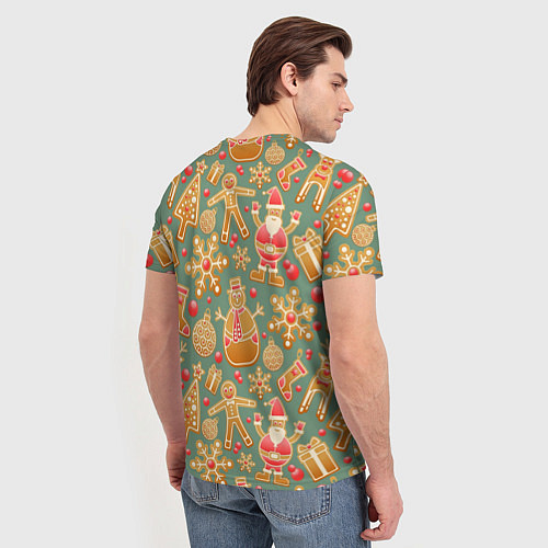 Мужская футболка Имбирные пряники / 3D-принт – фото 4