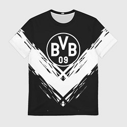 Мужская футболка Borussia белые краски линии