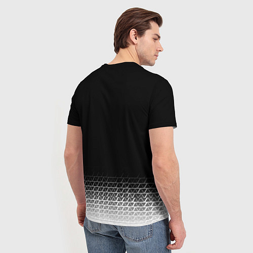 Мужская футболка Реал Мадрид текстура геометрия / 3D-принт – фото 4