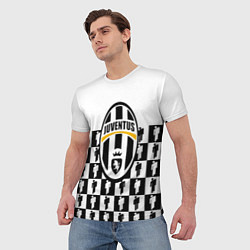 Футболка мужская Juventus болельщики паттерн, цвет: 3D-принт — фото 2