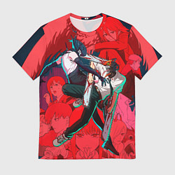 Мужская футболка Битва с Резе Человек бензопила