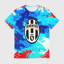 Мужская футболка Ювентус абстрактные краски
