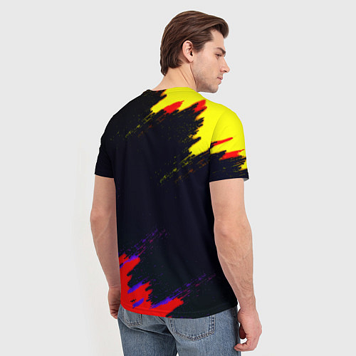 Мужская футболка Juventus краски текстура штрихи / 3D-принт – фото 4