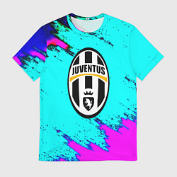 Мужская футболка Juventus неоновые краски