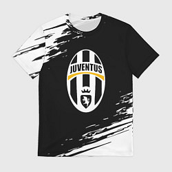 Мужская футболка Juventus краски штрихи текстура